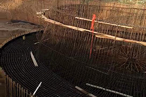 淮南砼烟囱新建施工现场
